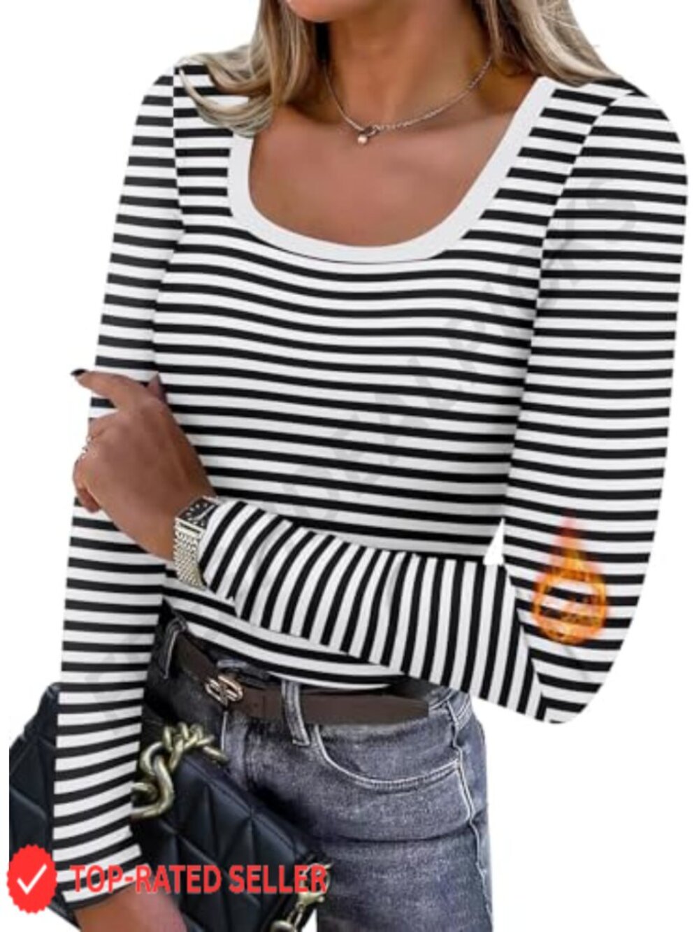 Long Sleeve Thermal Shirts for Women Light Fleece Tops Basic Tees